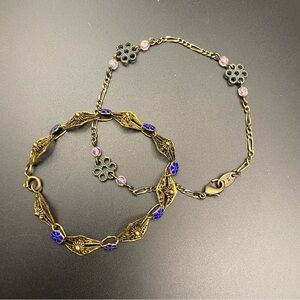 Vintage bronze bracelet set